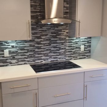 White Slab Modern Kitchen Cabinet